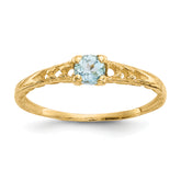 10k Madi K 3mm FW Cultured Pearl Birthstone Baby Ring